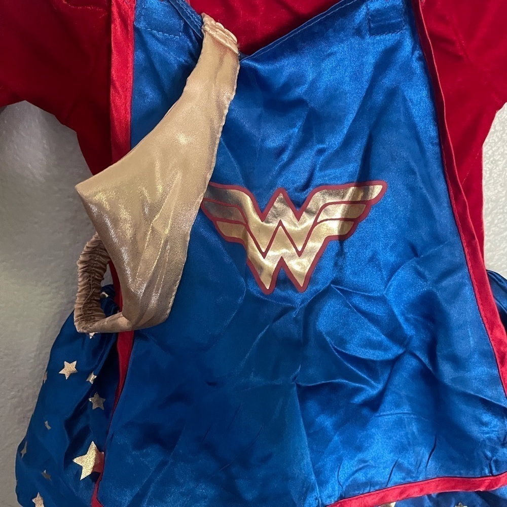 MARVEL “WONDER WOMAN” toddler super hero Halloween dress costume size 6-12M - Picture 8 of 10